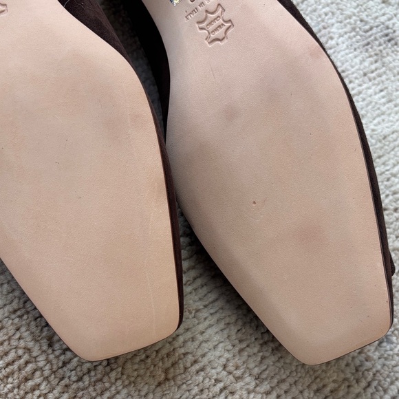 ANN MASHBURN Buckle Shoe Dark Brown Suede Heels - Picture 7 of 13